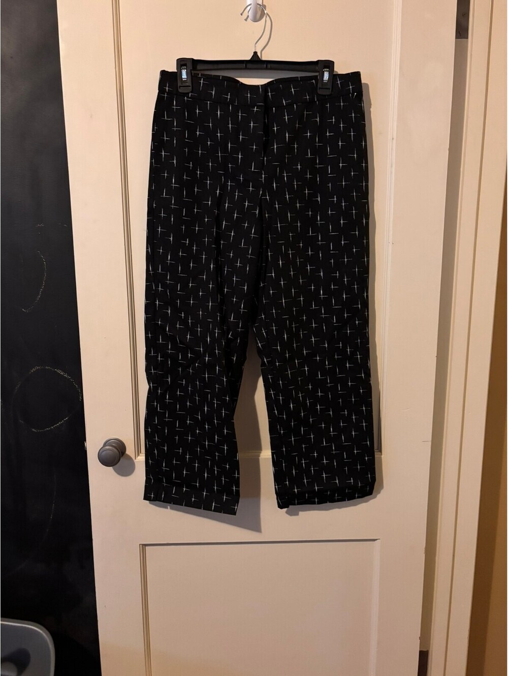 J.Jill Black Patterned Dress Pants Size 8